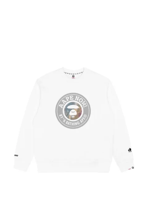 AAPE BY *A BATHING APE® Moonface graphic sweatshirt White AAPSWM3960XXJ