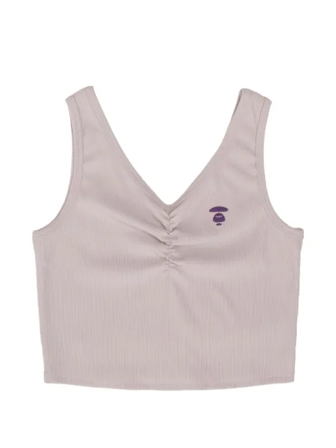 AAPE BY *A BATHING APE® Moonface embroidered crop top Neutrals AAPTKW1304XXK
