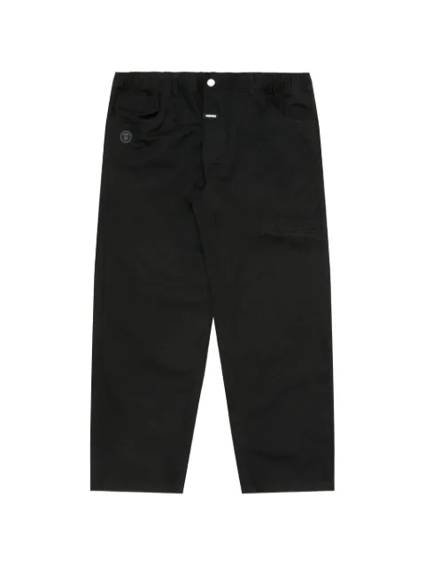 AAPE BY *A BATHING APE® Moonface-patch trousers Black AAPPTMA661XXL