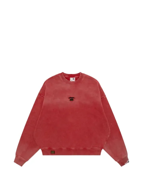 AAPE BY *A BATHING APE® logo-embroidered sweatshirt Red AAPSWMD360XXQ