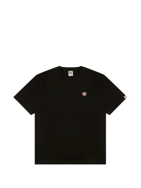 AAPE BY *A BATHING APE® Heart Moonface T-shirt Black AAPTEM1807XXQ