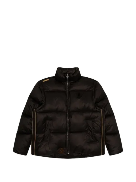 AAPE BY *A BATHING APE® Moonface-patch reversible puffer jacket Brown AAPJKM7611XXL