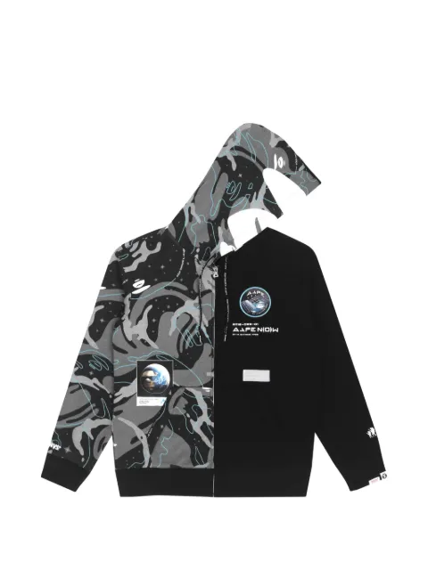 AAPE BY *A BATHING APE® logo-print zip-up hoodie Black AAPSWM3832XXH