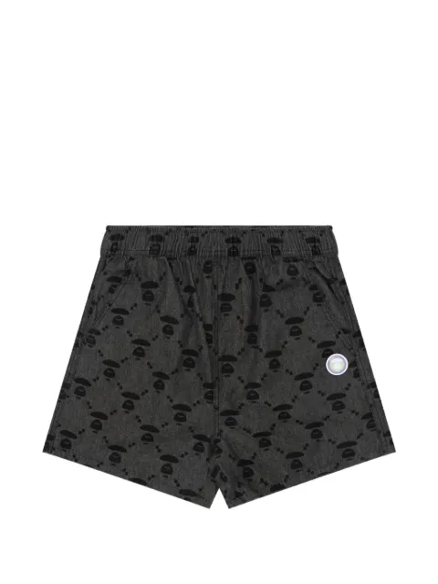 AAPE BY *A BATHING APE® Moonface patterned shorts Black AAPSPW6974XXK