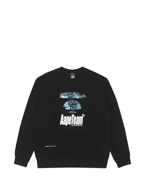 AAPE BY *A BATHING APE® Moonface graphic sweatshirt Black AAPSWM3984XXK