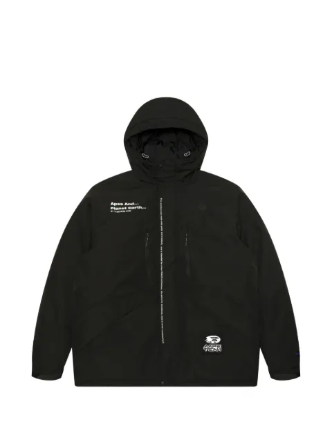 AAPE BY *A BATHING APE® Moonface camo hooded jacket Black AAPDNM7605XXL
