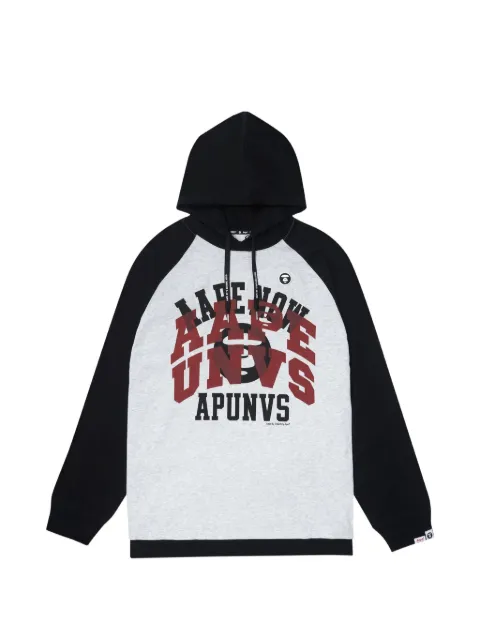 AAPE BY *A BATHING APE® raglan-sleeve hoodie Grey AAPLTM1404XXL