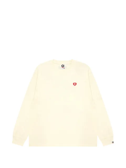 AAPE BY *A BATHING APE® heart long-sleeve T-shirt Black AAPLTM1815XXQ