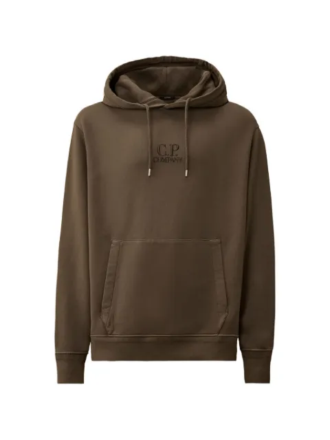 C.P. Company logo hooded sweatshirt Brown 20CMSS037B110044R921