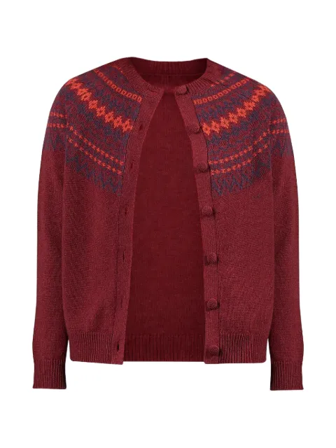 Alexandra Golovanoff Mila fair isle-pattern cardigan Red CARDIGANMILA