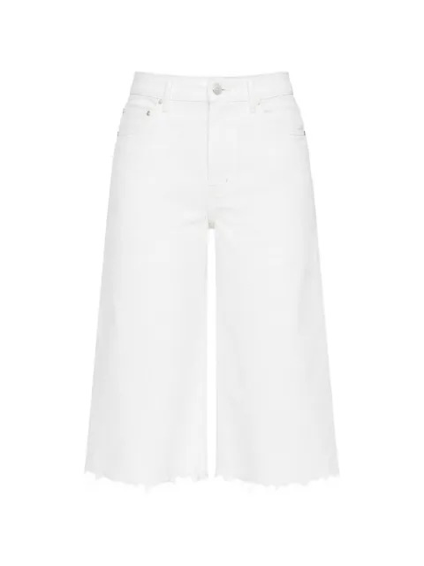 MOTHER The Whole Lot Zip Twist Fray shorts White 4198544