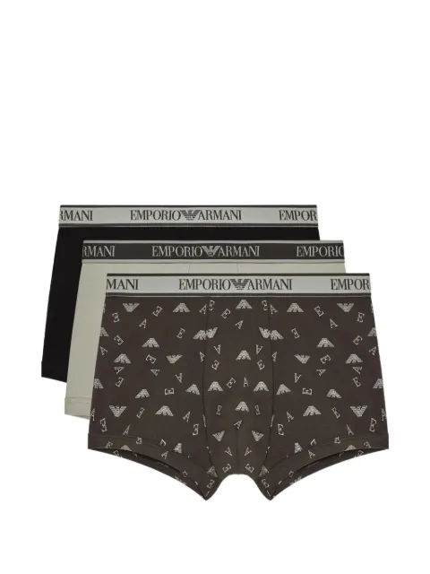 Emporio Armani logo-waistband boxers (set of three) Brown EM000370AF20669