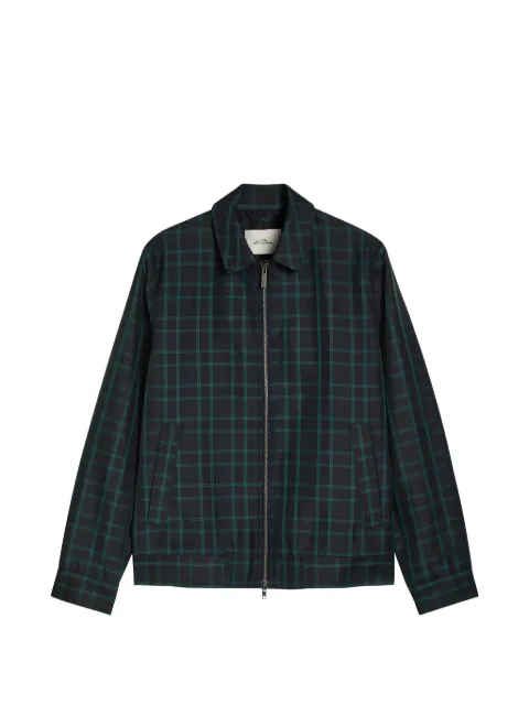 Les Deux checked zip jacket Green 1001436