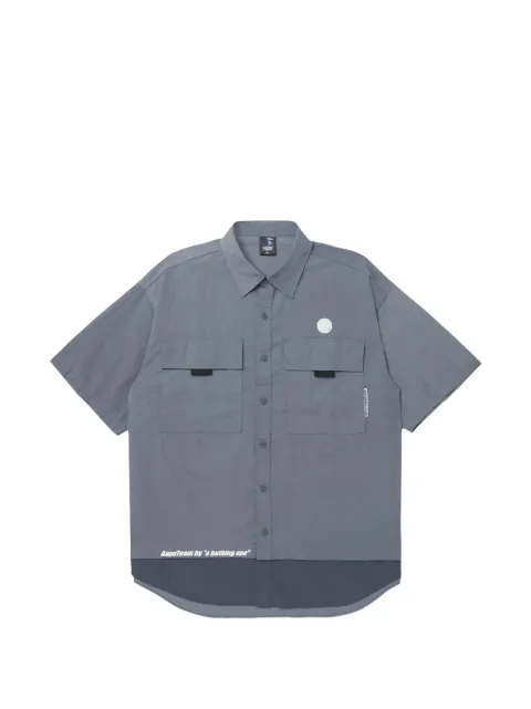 AAPE BY *A BATHING APE® Moonface patch shirt Grey AAPSRM8443XXK