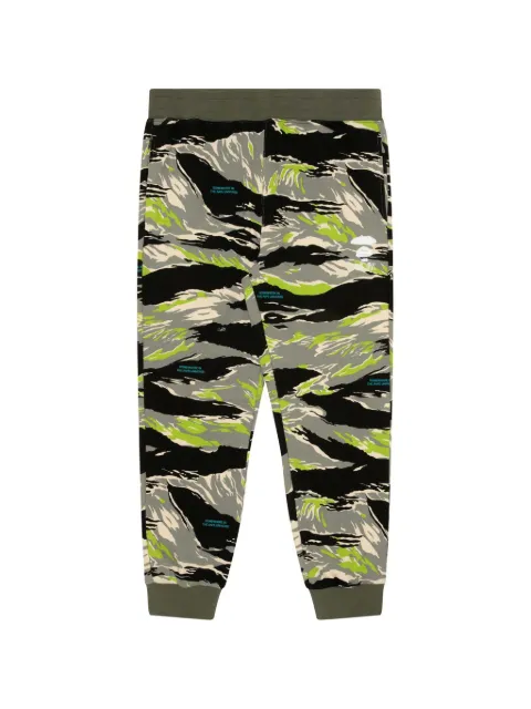 AAPE BY *A BATHING APE® embroidered camouflage track pants Green AAPPTMA691XBM