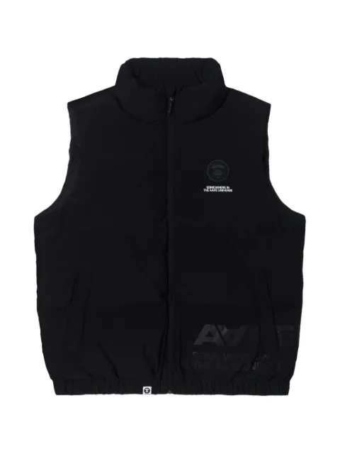AAPE BY *A BATHING APE® Moonface-patch gilet Black AAPDNM7593XXL