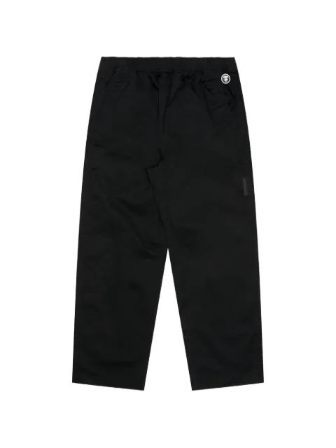 AAPE BY *A BATHING APE® Moonface-patch trousers Black AAPPTMA664XXM