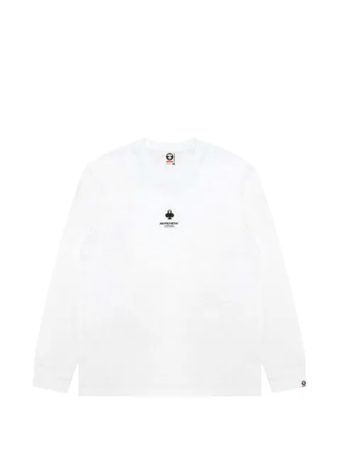 AAPE BY *A BATHING APE® Clover Moonface long-sleeves T-shirt White AAPLTM1716XXP