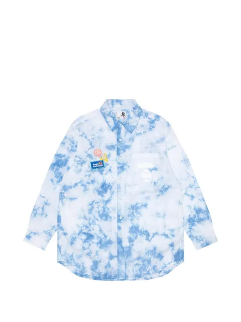 AAPE BY *A BATHING APE® tie-dye graphic shirt White AAPSTW8447XXK