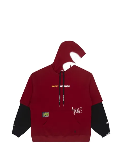 AAPE BY *A BATHING APE® layered hoodie Red AAPSWM3813XXH