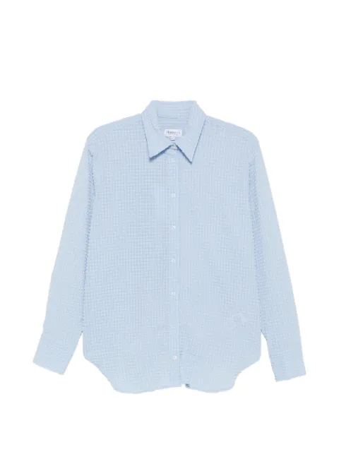 Hunza G oversized seersucker shirt Blue SEERSUCKEROVERSIZED