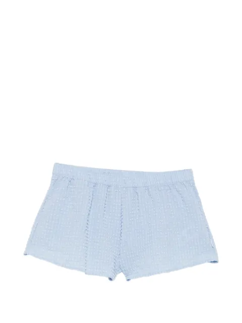 Hunza G elasticated-waistband shorts Blue SEERSUCKERRUNNERSH