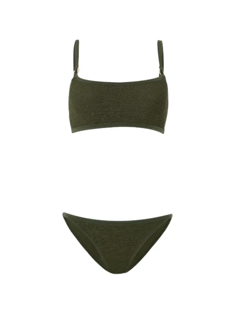Hunza G Iris crinkle-effect bikini Green IRISBIKINI