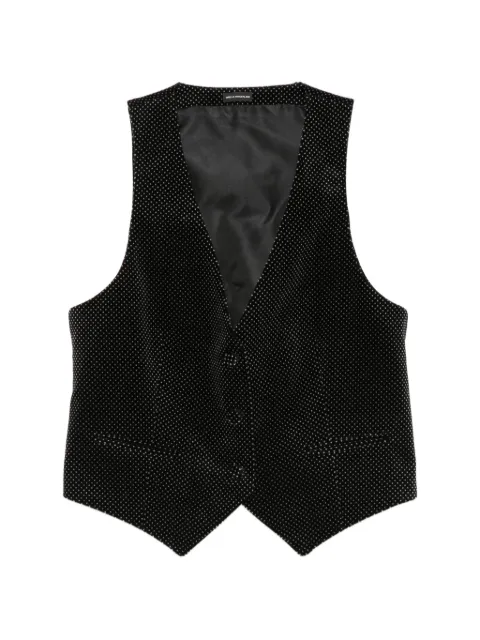 TOM FORD polka-dot waistcoat Black WA0049FAP260