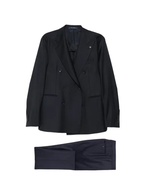 Tagliatore double-breasted peak-lapel suit Blue 2SVS20A11070001
