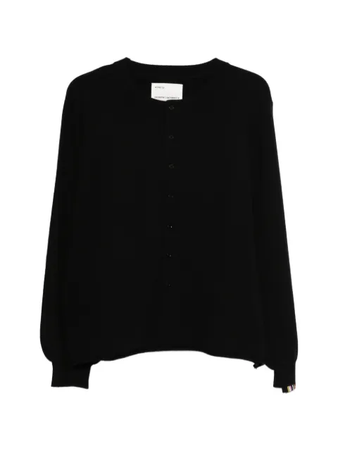 extreme cashmere Nº280 Bi crew-neck cardigan Black 280