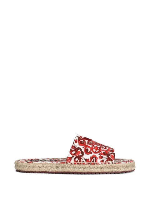 Dolce & Gabbana Majolica-print canvas espadrilles White A80544A0570
