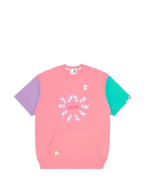AAPE BY *A BATHING APE® bear graphic sweat mini dress Pink AAPDSW8451XAK