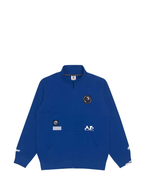 AAPE BY *A BATHING APE® logo zip-up sweater Blue AAPSWM3831XXH