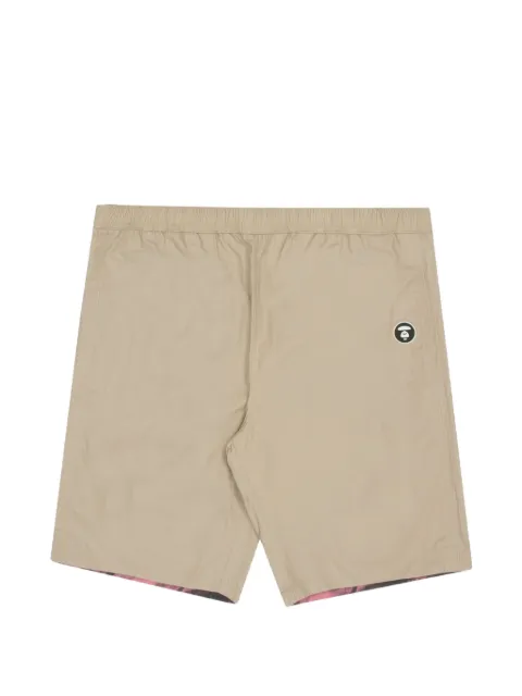 AAPE BY *A BATHING APE® elastic-waistband logo shorts Neutrals AAPSPM6842XXI