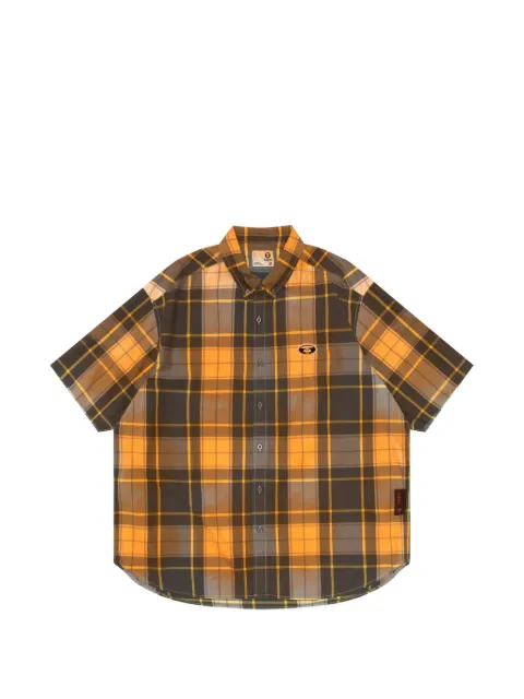 AAPE BY *A BATHING APE® check shirt Yellow AAPSRM8484XXM