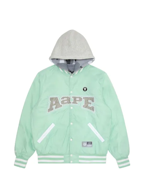 AAPE BY *A BATHING APE® Moonface reversible hooded jacket Green AAPLJM7536XXJ