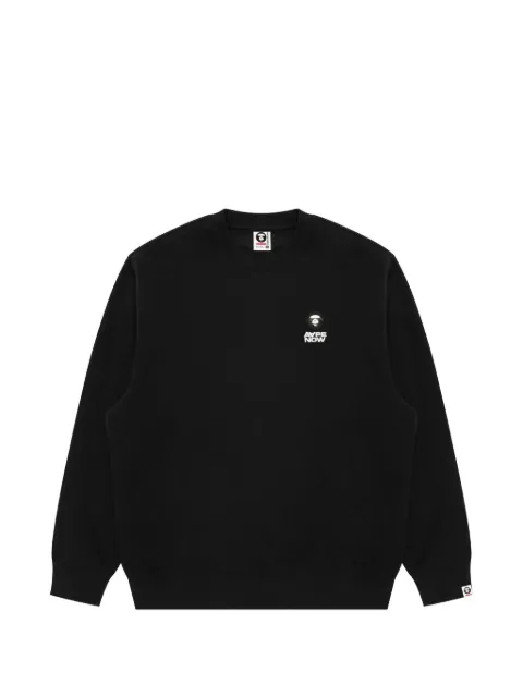 AAPE BY *A BATHING APE® moonface crew-neck sweatshirt Black AAPSWMC349XXP
