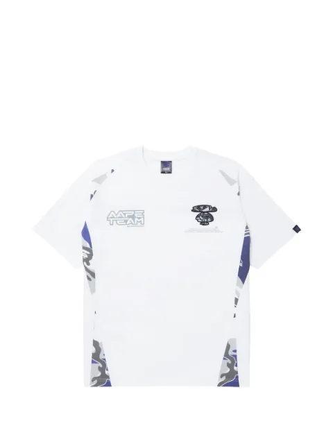 AAPE BY *A BATHING APE® camouflage-panelled T-shirt White AAPTEM1339XXK