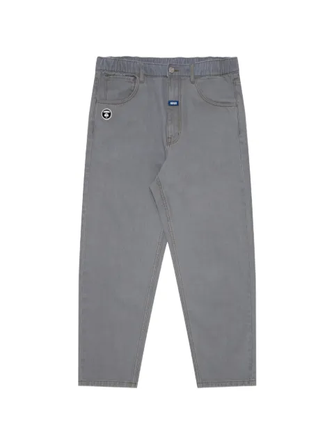 AAPE BY *A BATHING APE® moonface-patch jeans Grey AAPPTM6946XXK