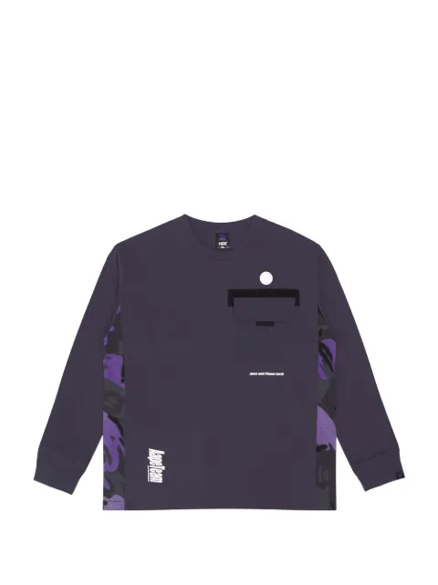 AAPE BY *A BATHING APE® Moonface long-sleeved T-shirt Black AAPLTM1335XXK