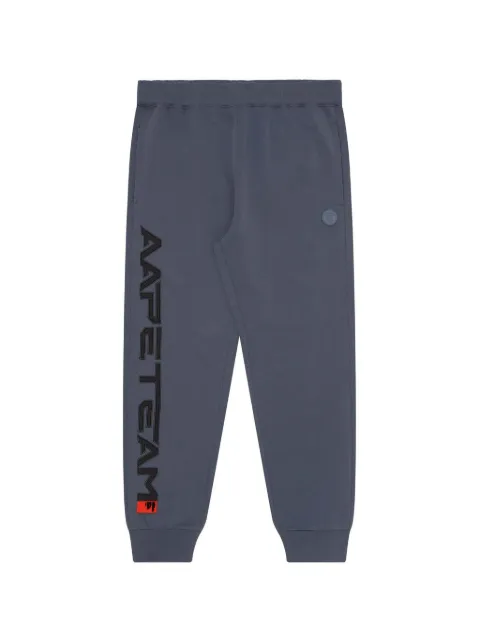 AAPE BY *A BATHING APE® embroidered logo patch sweatpants Blue AAPPTMA640XXL