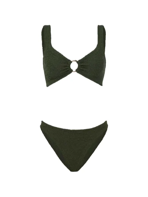 Hunza G Julia hoop-detail bikini Green JULIABIKINIGOLDHO