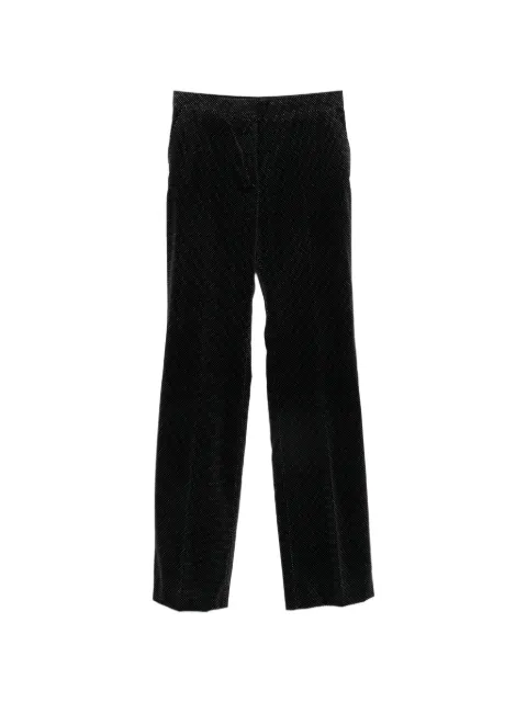 TOM FORD polka-dot velvet trousers Black PAW708FAP260
