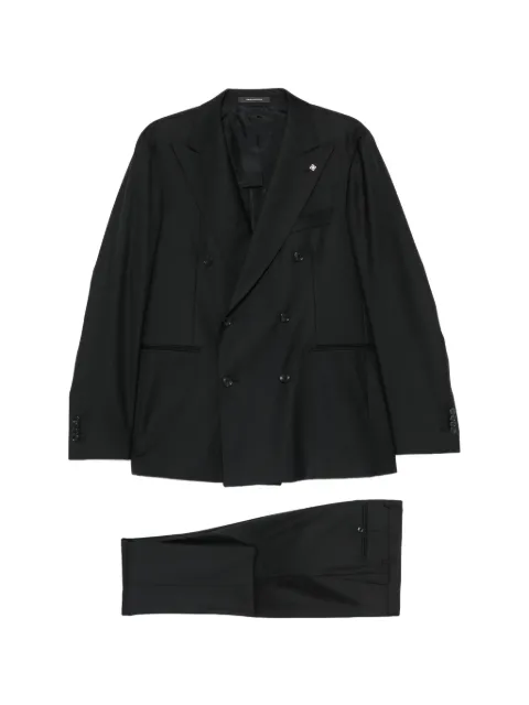 Tagliatore double-breasted peak-lapel suit Black 2SVS20A11PE070001
