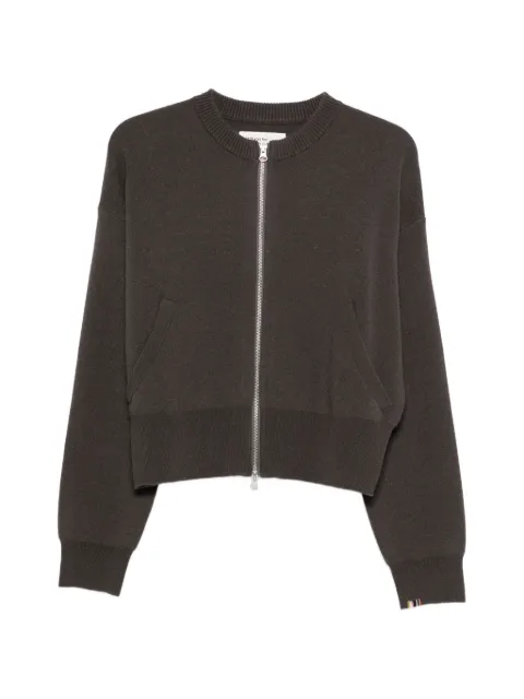 extreme cashmere Nº478 Xtra Fun zip-up cardigan Brown 478