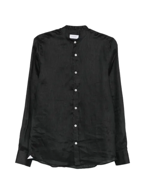 Tagliatore Cannes band-collar long-sleeve shirt Black CANNESNS740005U