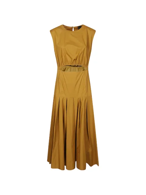 PINKO midi cut-out pleated dress Brown 106828A2LD