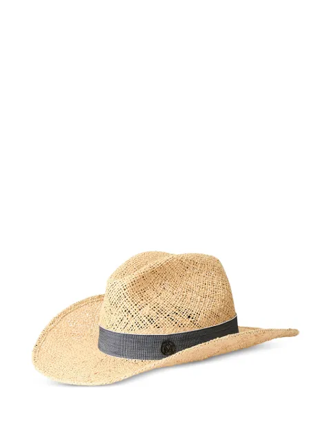 Maison Michel Austin logo-plaque hat Neutrals 1036041001