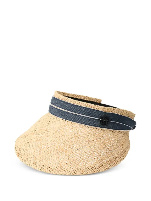 Maison Michel Pat ribbon visor Neutrals 1153009001
