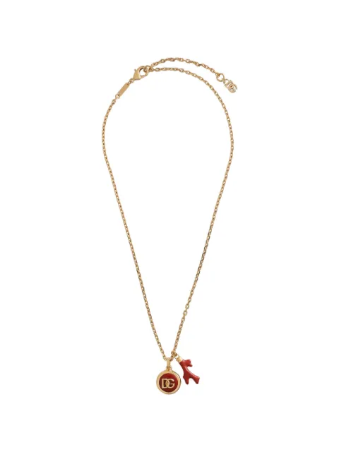 Dolce & Gabbana corallo necklace with DG-logo Gold WNO5Z1W1111
